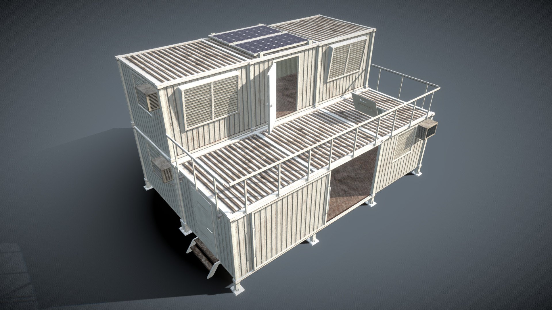 Modular Containers Buildings 3D model by 3dcaster [5dde257] Sketchfab