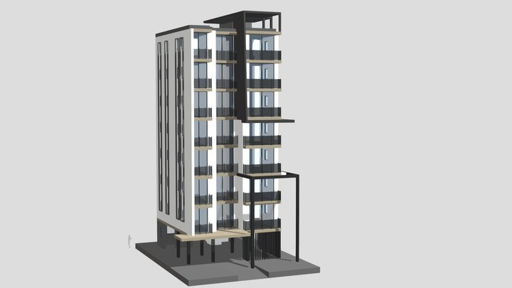 residential complex modern apartment building – Modello 3D gratuito STL