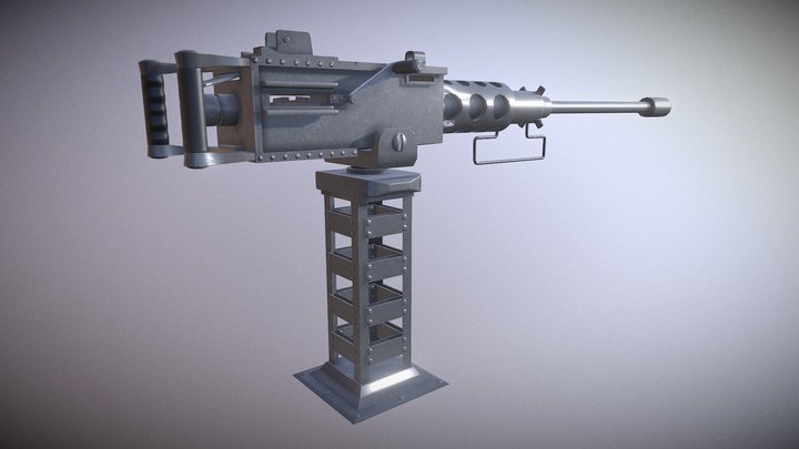 Top Weapon - Machine Gun 3D Model