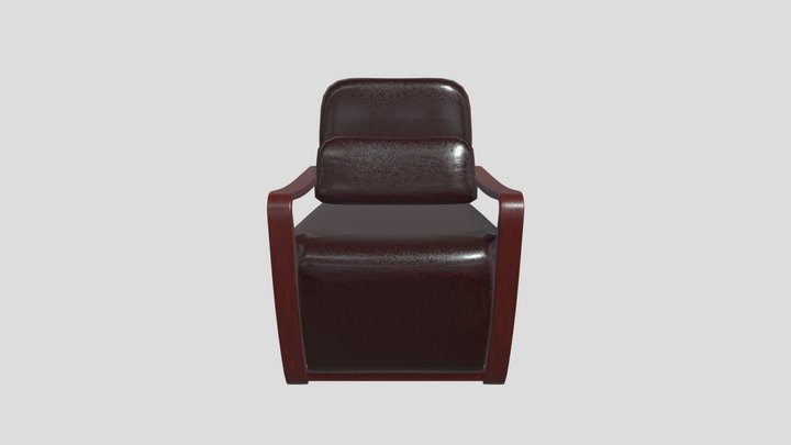 Leather  Accent Chair 3D Model