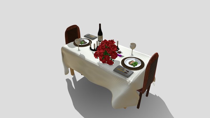 Romantic dinner 3D Model