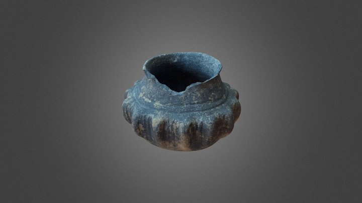 Angelsaksische Buckelurn, vindplaats Groessen 3D Model