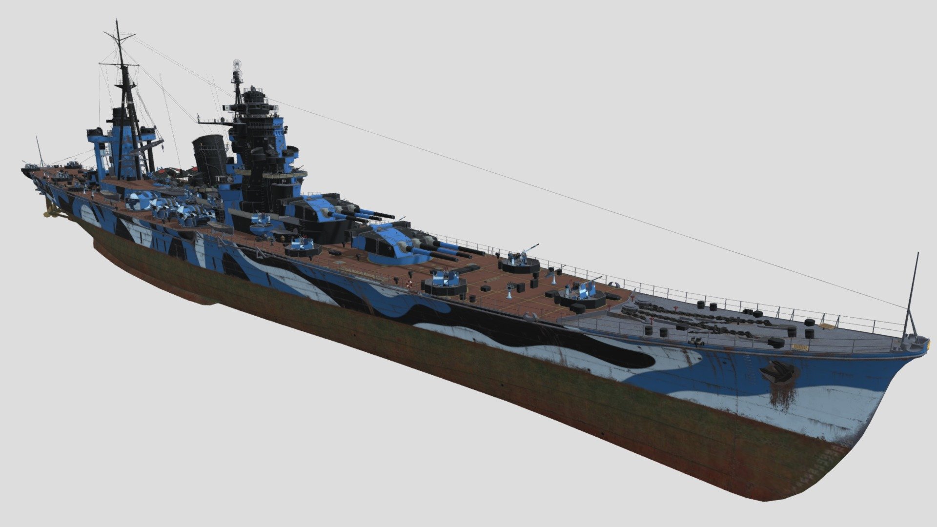 IJN Super heavy Cruiser KUMOTORI（くもとり/雲取） - Download Free 3D model by 全斗焕  (@lxyun_2) [5de2022]