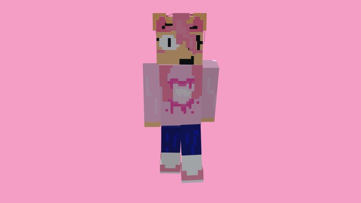 Minecraft pinkheart (recreated!) – Free 3D Model STL