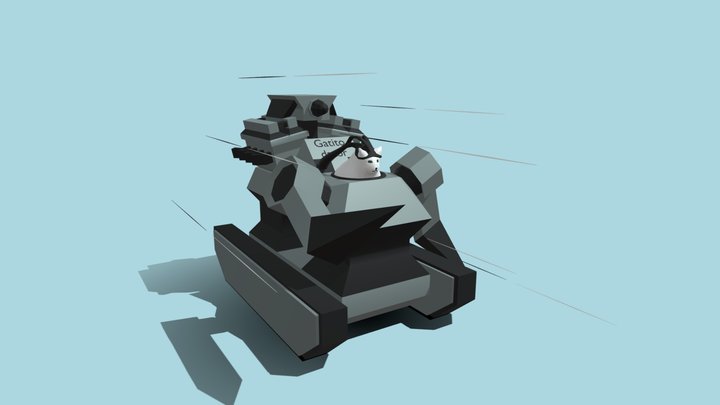 Gatito mech 3D Model