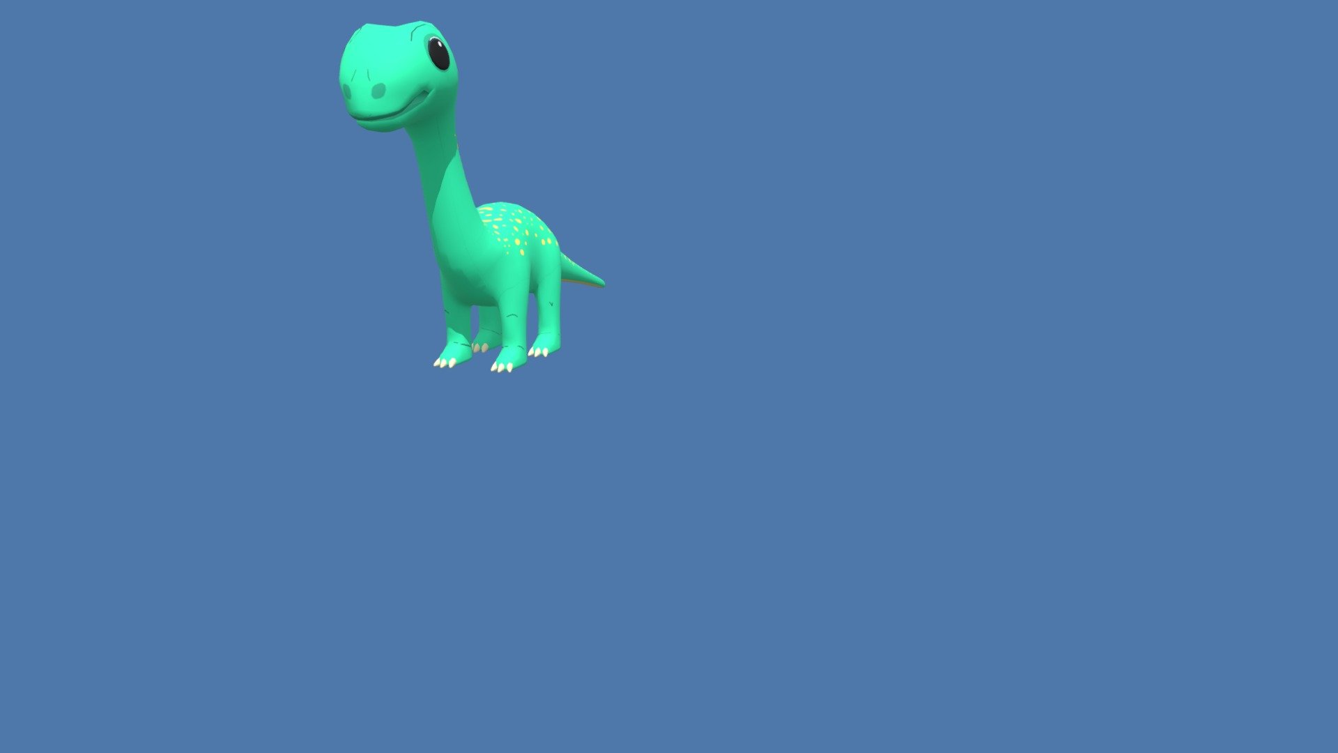Character Cartoon Dino Brontosaurus Low poly - 3D model by M Khoiruddin ...