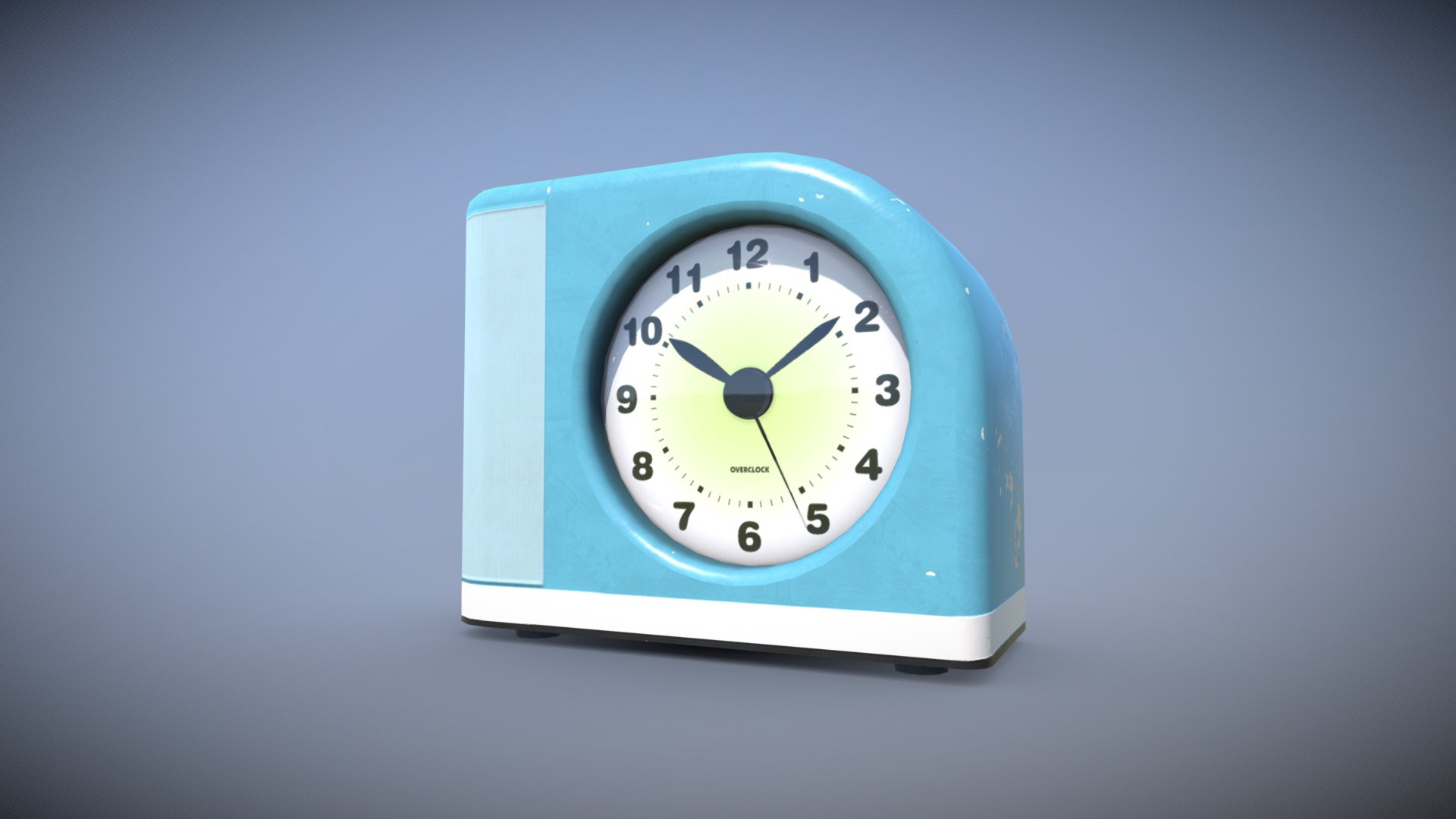 3D model Desktop clock 14 of 20 - This is a 3D model of the Desktop clock 14 of 20. The 3D model is about a clock on a wall.