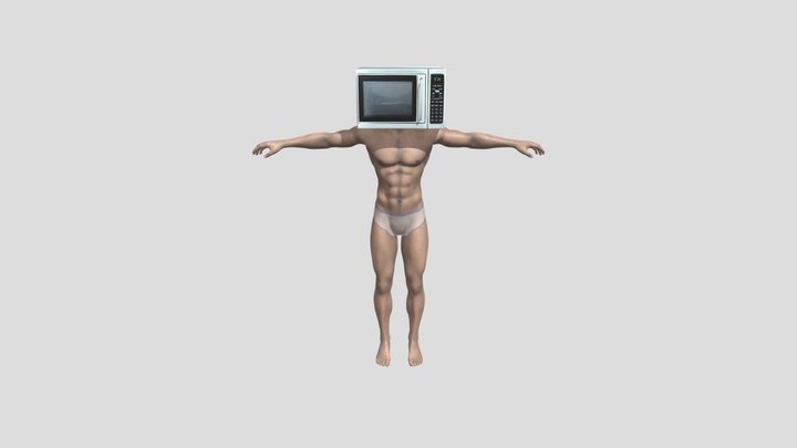 Microwave_ Man 3D Model