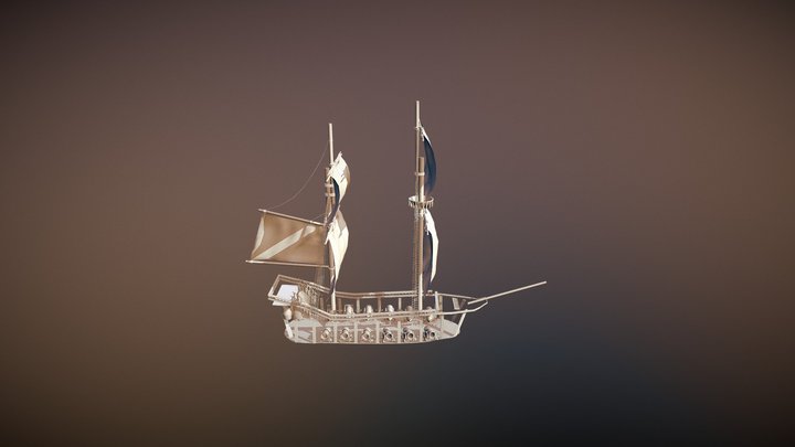 Pirate Ship 02 - Interior 3D Model