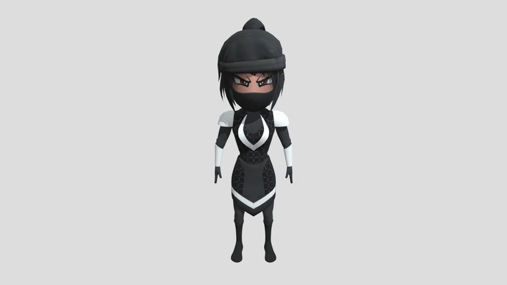 Female_ninja 3D Model