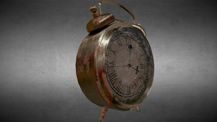 Old Rusty Clock 3D Model