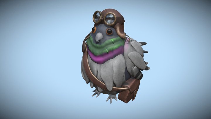 Pepsi, the homing pigeon 3D Model
