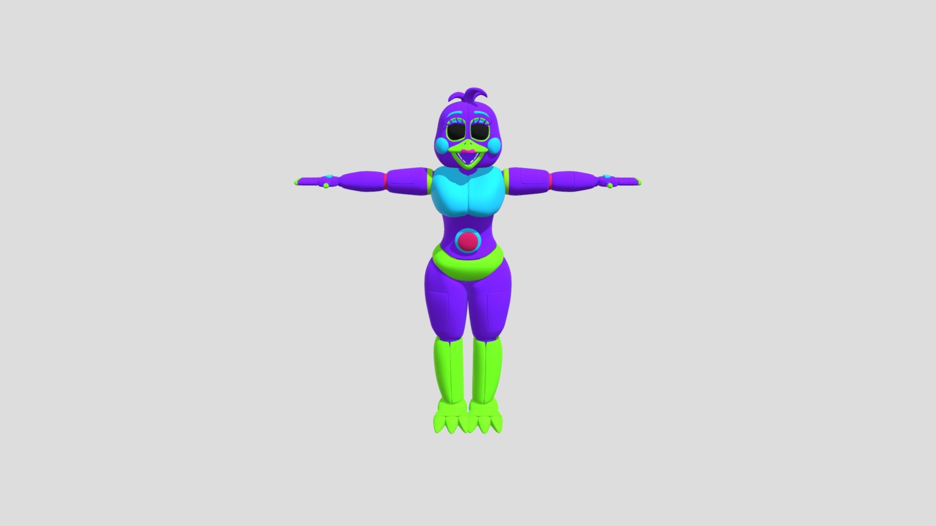 Blacklight UCN Funtime Chica Model