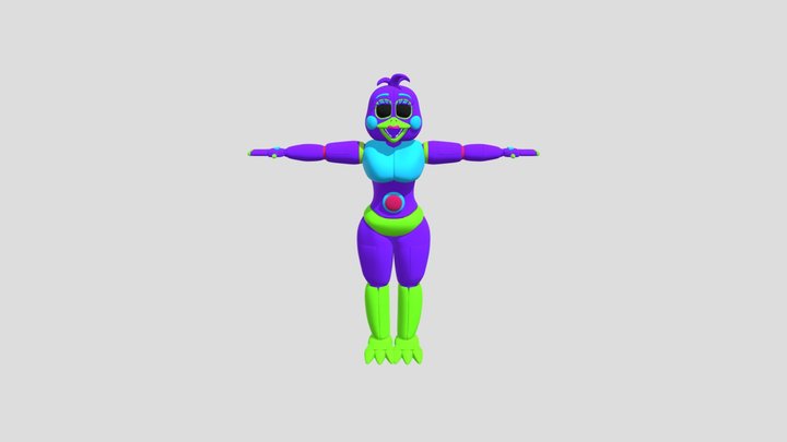 Blacklight UCN Funtime Chica - Download Free 3D model by Cade