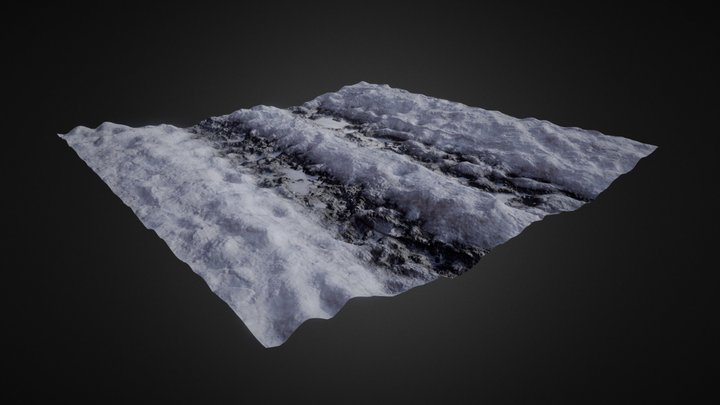 Snowy Road 3D Model
