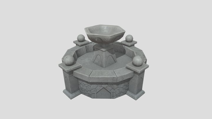 Stylized Fountain - Fuente estilizada – Modello 3D gratuito STL