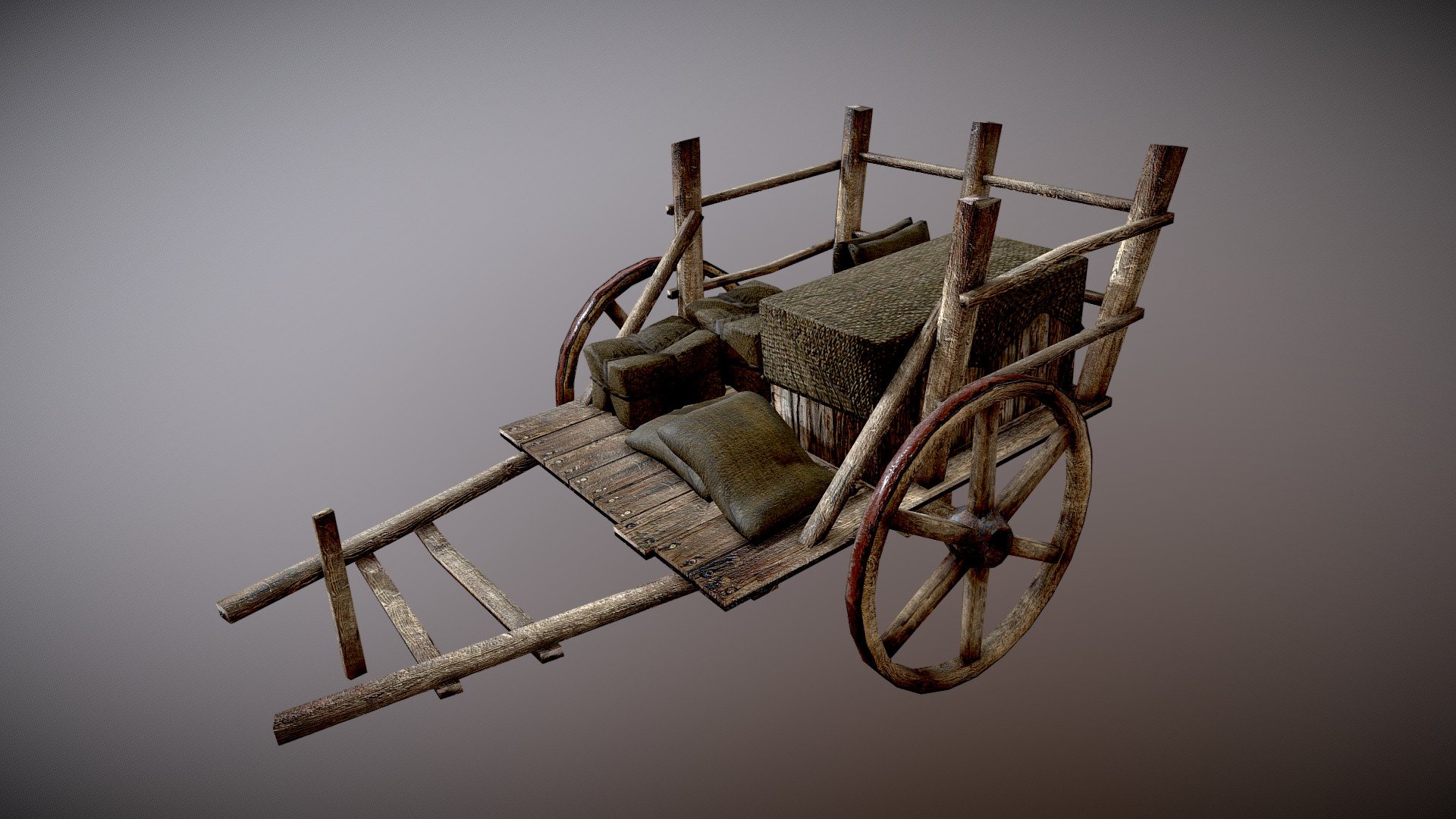 Medieval Cart — Sketchfab embed 3D viewer