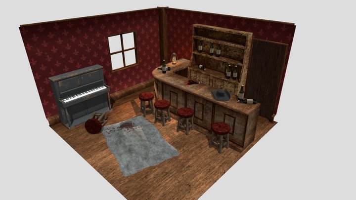 Murder mystery - Western Saloon 3D Model