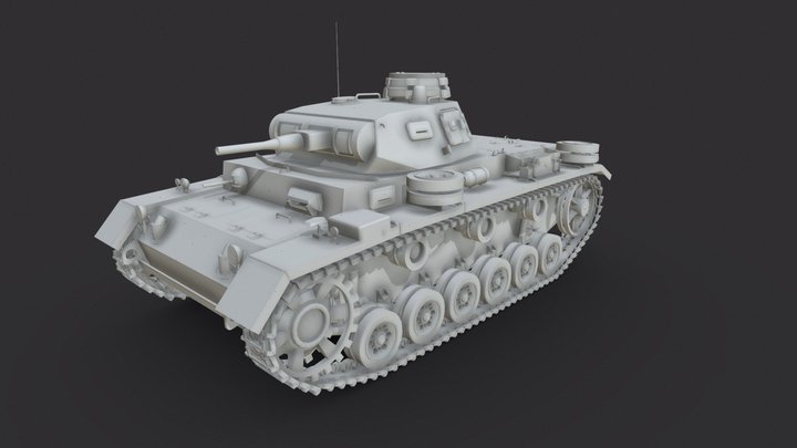 PzKpfw III - Panzer 3 Ausf. E 3D Model