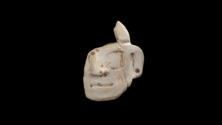 Recuay vessel fragment depicting elite face 3D Model