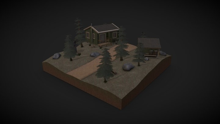 Diorama Assignment - Forest Loner - Retake 3D Model