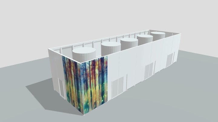 PCL Fence- 3-colorpanels-sketchfab 3D Model
