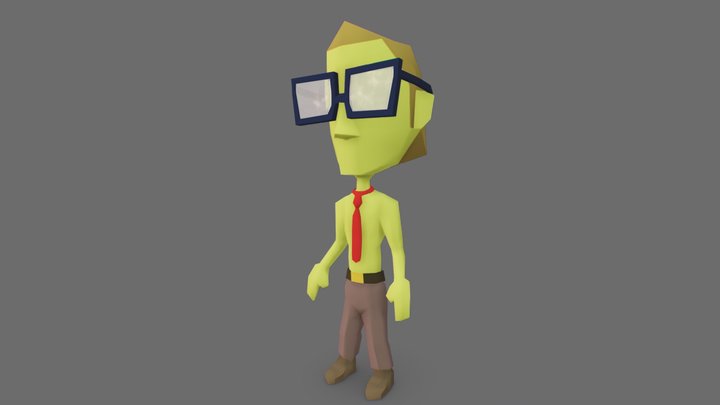 Lowpoly Stylish Zombie 3D Model