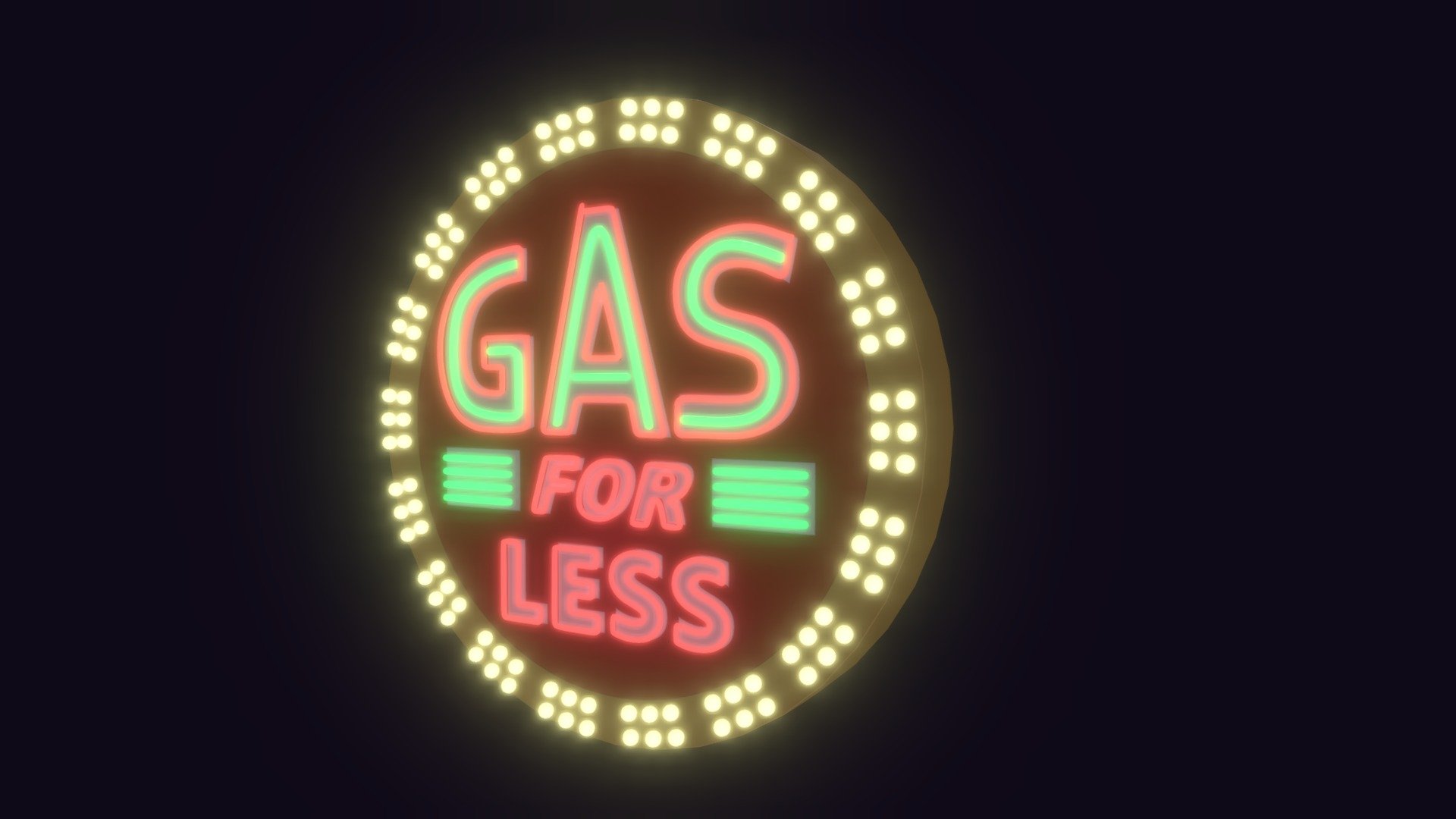 Gas Sign - 3d Model By Chflynt [5df4a15] - Sketchfab