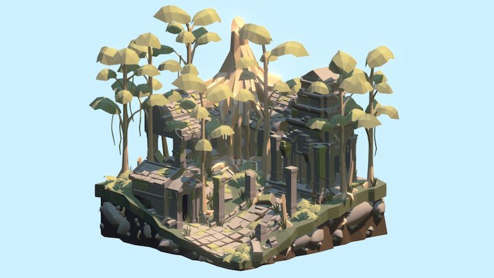 Jungle Temple 3D Model