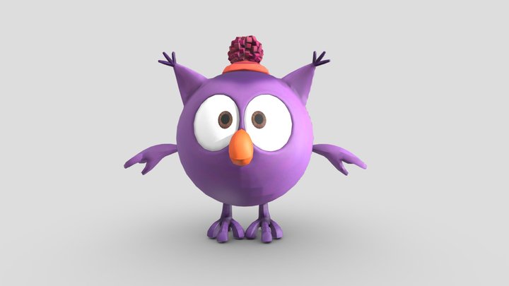 Смешарики солунья/gogoriki olga (не риг) – Modello 3D gratuito STL
