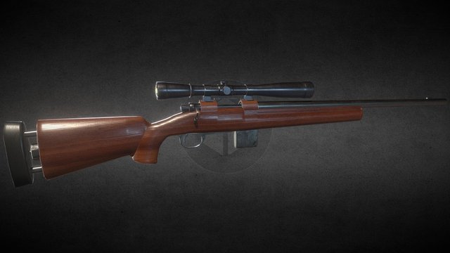 Hunting Rifle 3D Model