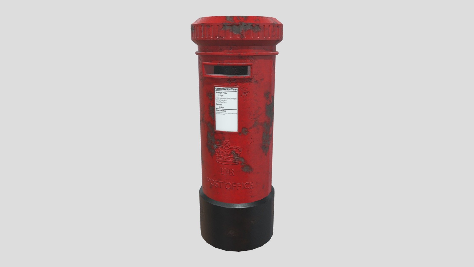 Red Post Box - Download Free 3d Model By Faheem Yusuf (@fameproductions 