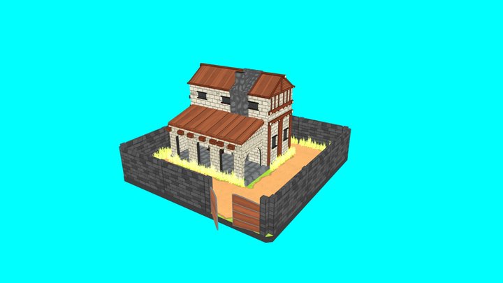 House in ancient Roman style 3D Model