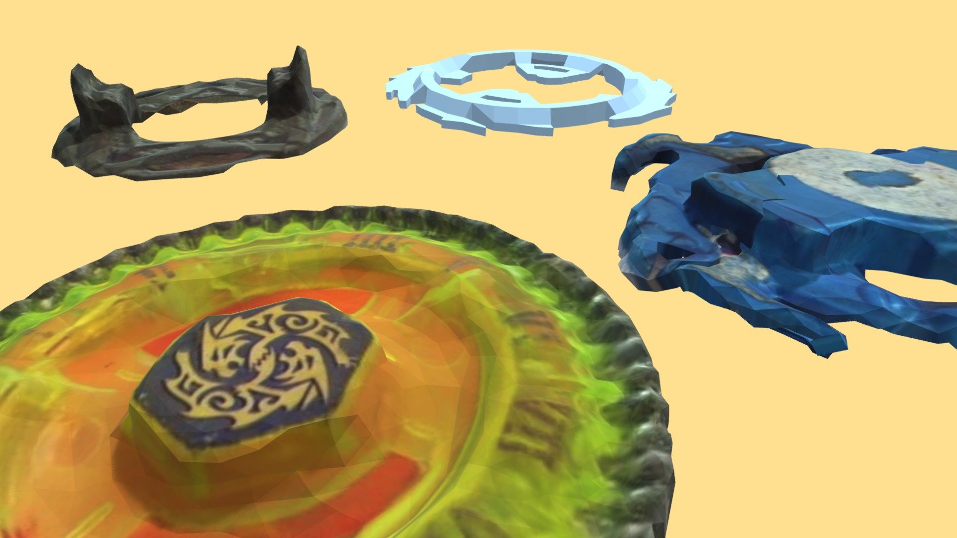 Beyblades Project 3D model by CO7A (co7a__) [5dfb857] Sketchfab