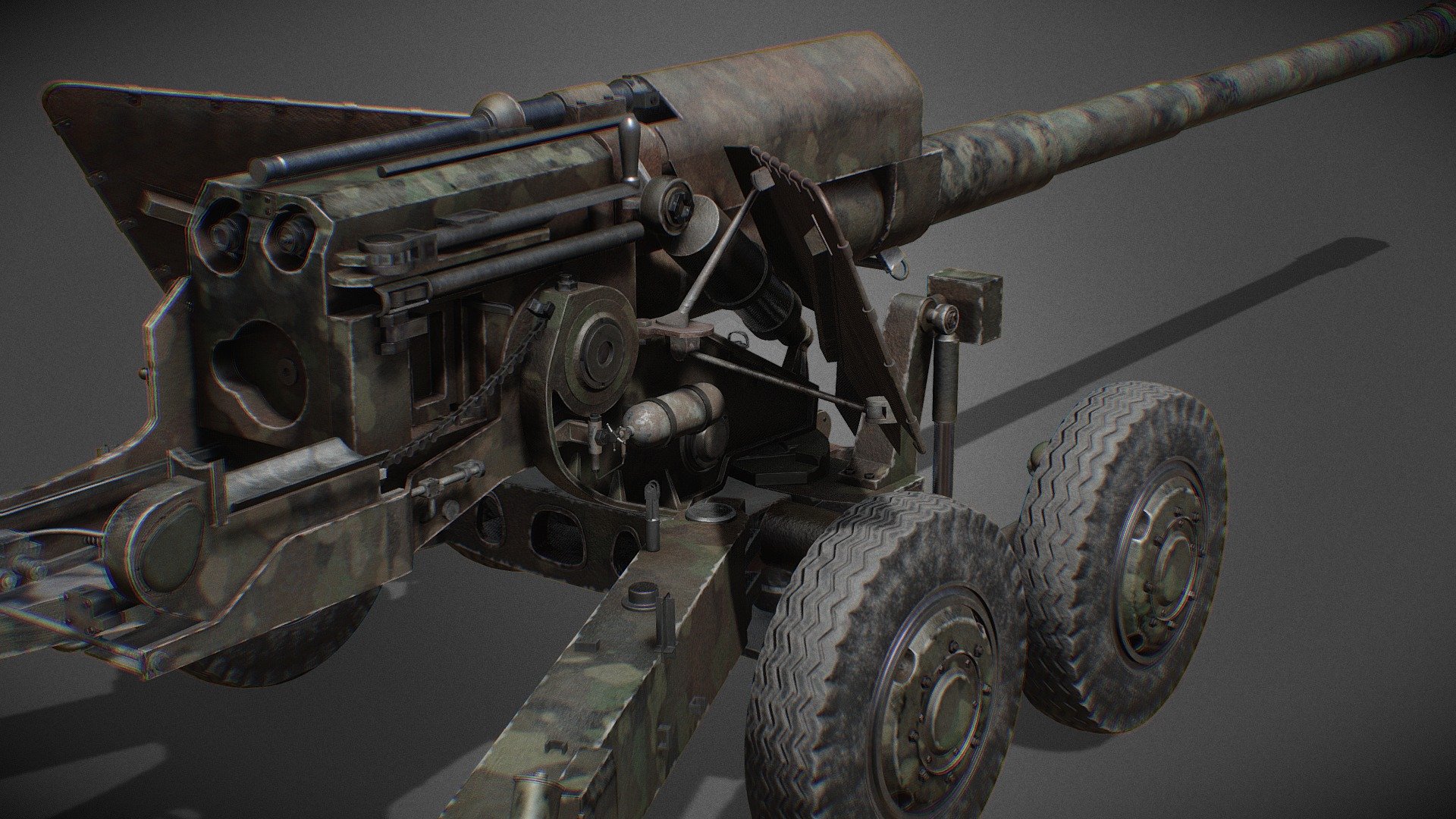 2A36 Giatsint-B – Soviet 152mm Towed Field Gun - 3D model by Shoshin ...
