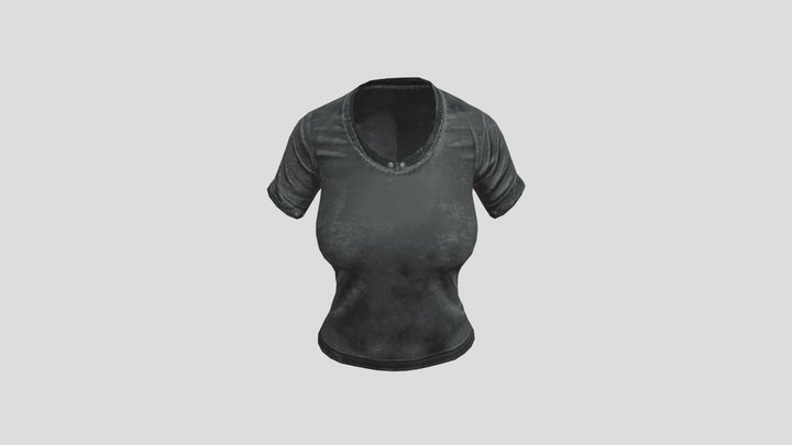 Worn out low poly shirt 3D Model