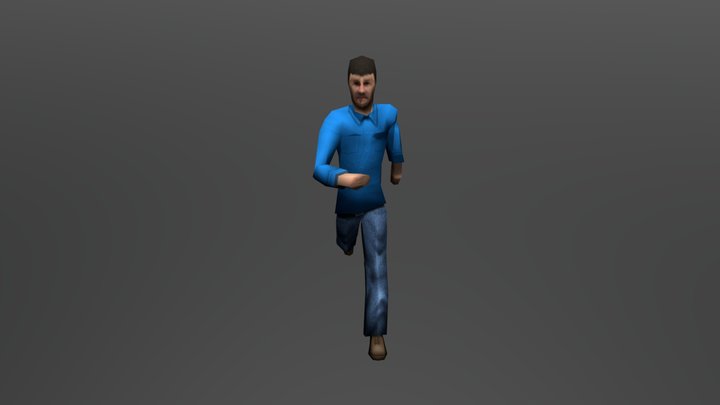 Human Run 3D Model