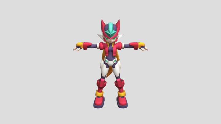 Megaman X DiVE - Aile (Model ZX) 3D Model