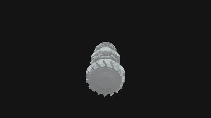 Drillship Closed White 3D Model