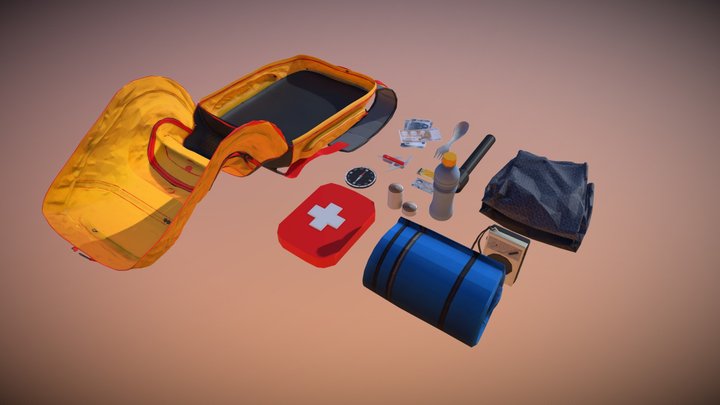 backpack kit lineup 3D Model