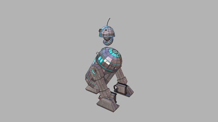 R2D2 and DD3 (Modeling/Texturing) 3D Model