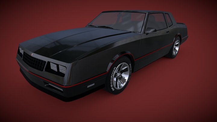 Chevrolet Monte Carlo SS '1989 3D Model