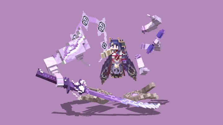 Raiden Shogun BOSS - Genshin Impact 3D Model