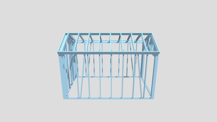 Schuur 5 x 3 x 3,47 meter (KITS 13) 3D Model