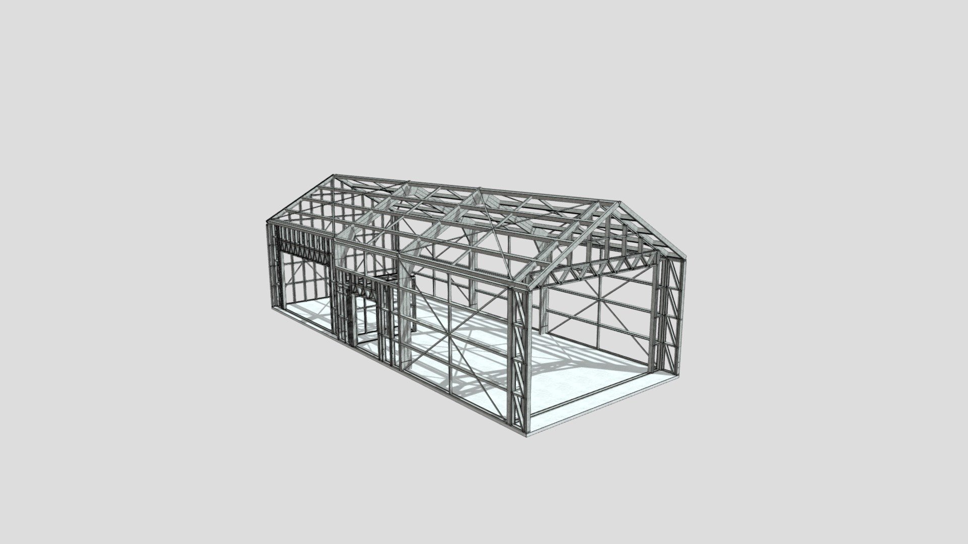 MF 18.9m x 7.6m Shed Concept - 3D model by Central Steel Framing ...