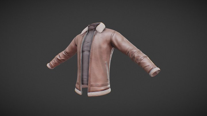 Resident Evil 4 Inspired Leather Jacket. 3D Model