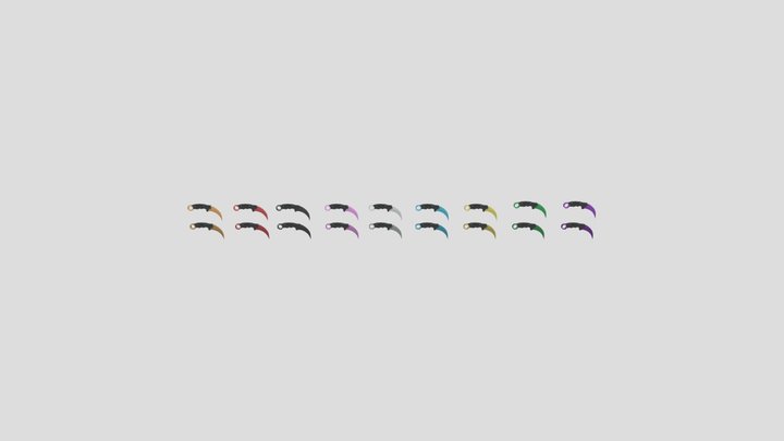 Pack_Carambit 3D Model