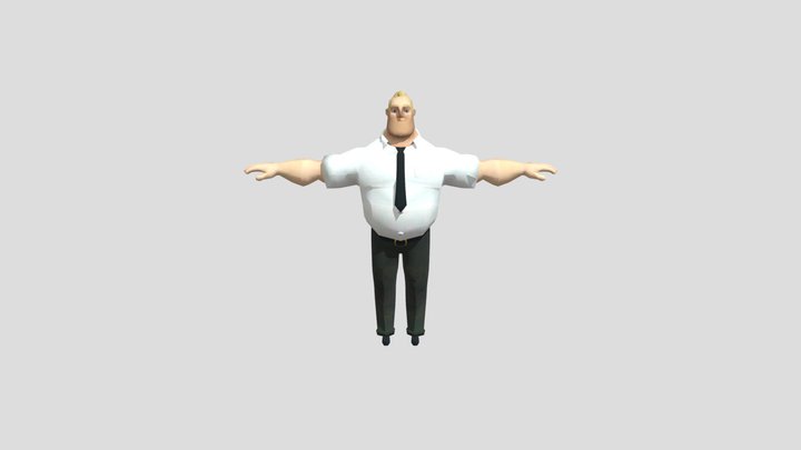 Mr. Incredible (Office Suit) To Gmod 3D Model