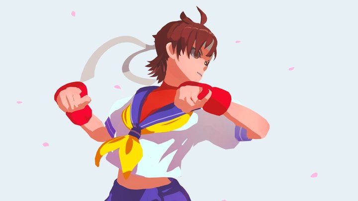 Sakura kasugano Street Fighter 3D Model