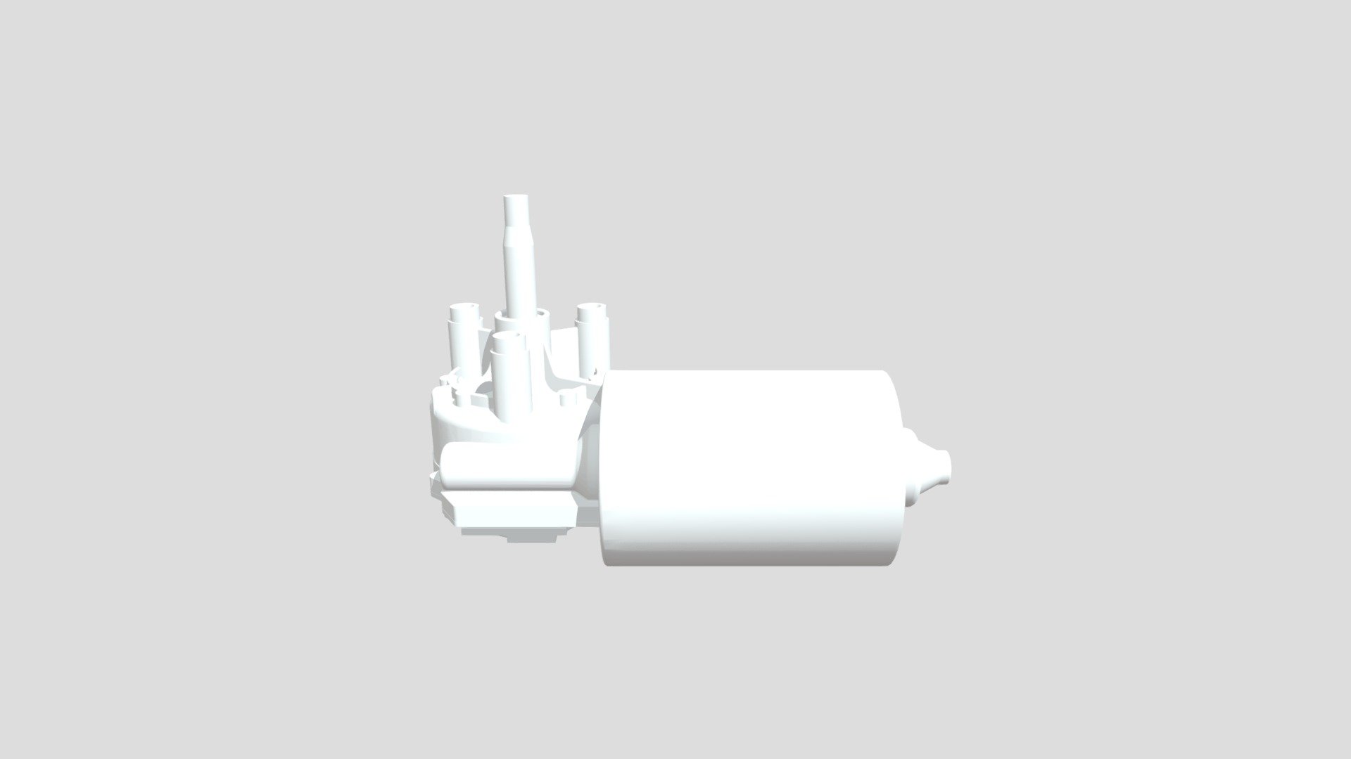 44 RPM Entstort Right Angle Gear Motor Download Free 3D model by